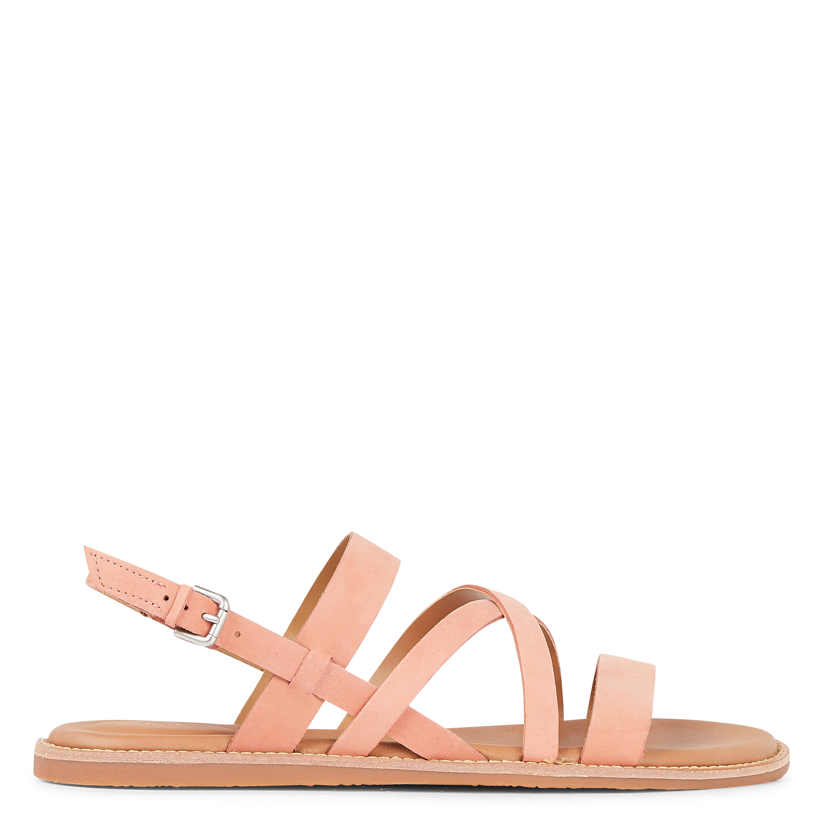 KARSEA SUN - Sandales plates en cuir| Orange