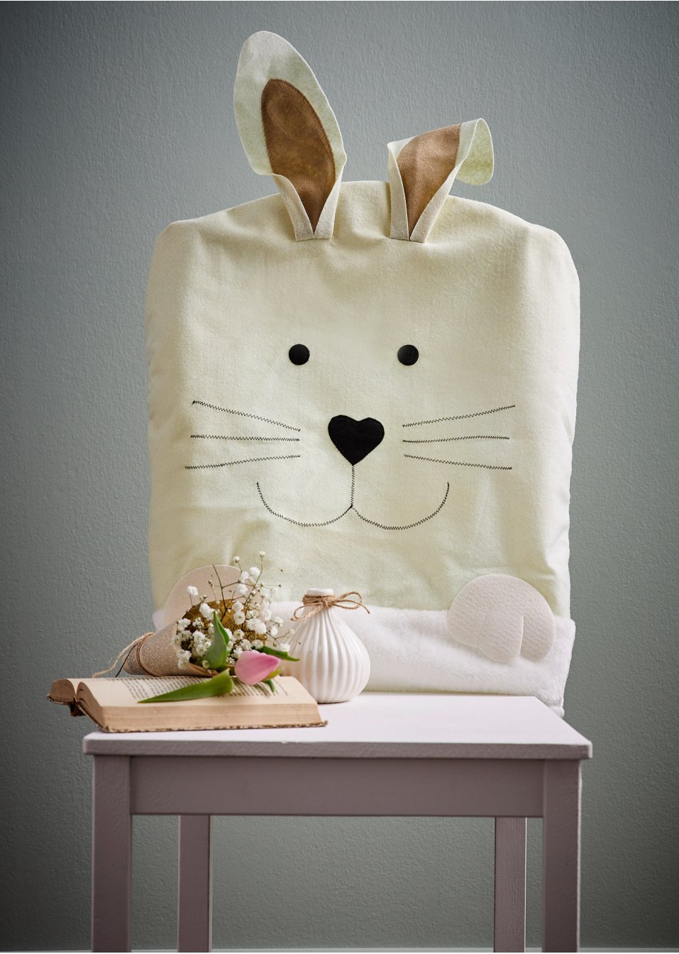 Lot de 4 housses de chaise en forme de lapin
