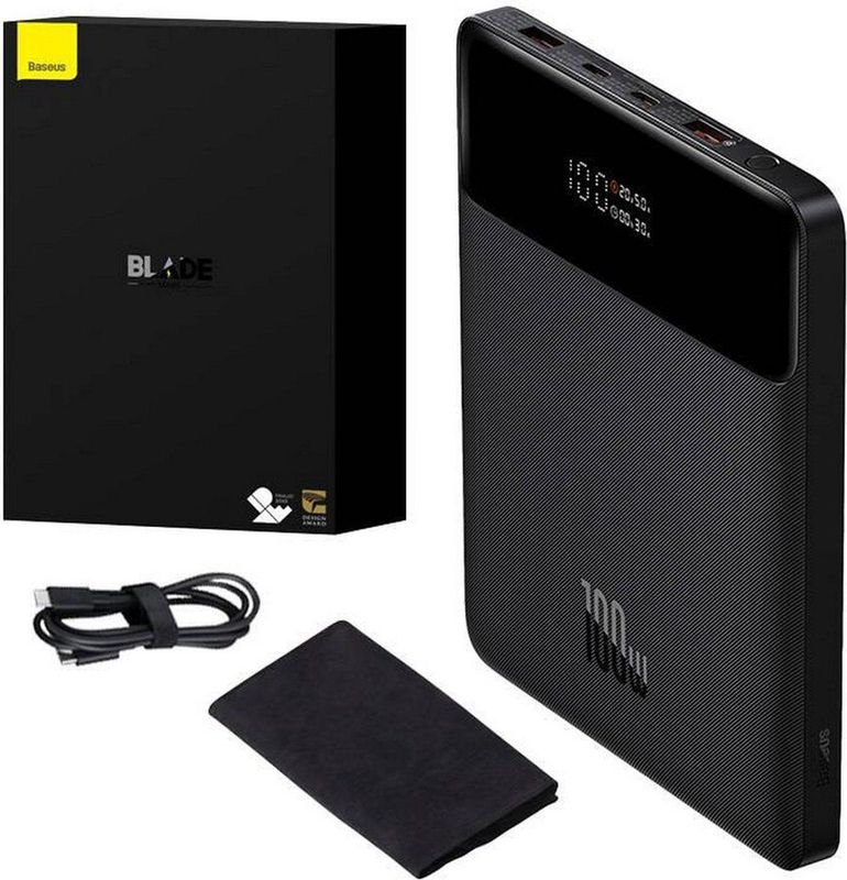 Baseus - Blade - Powerbank - Zwart - 20000 mAh - 100 W