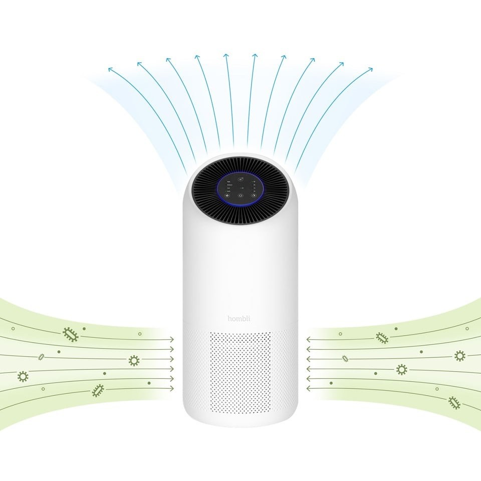 Hombli - Smart Air Purifier XL, White - Bundle with extra filter