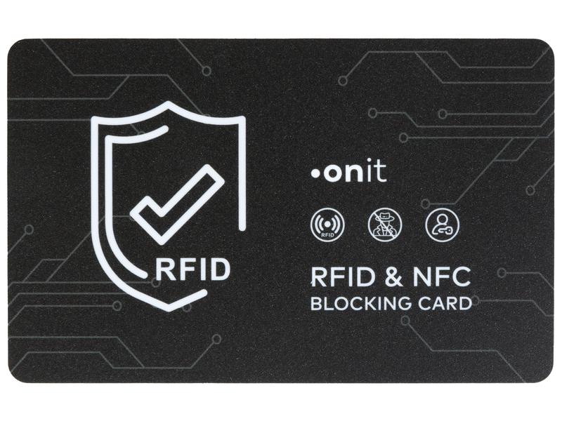 onit Skimming-Blocker-Karte Schwarz RFID/NFC-Schutzkarte für das Portemonnaie