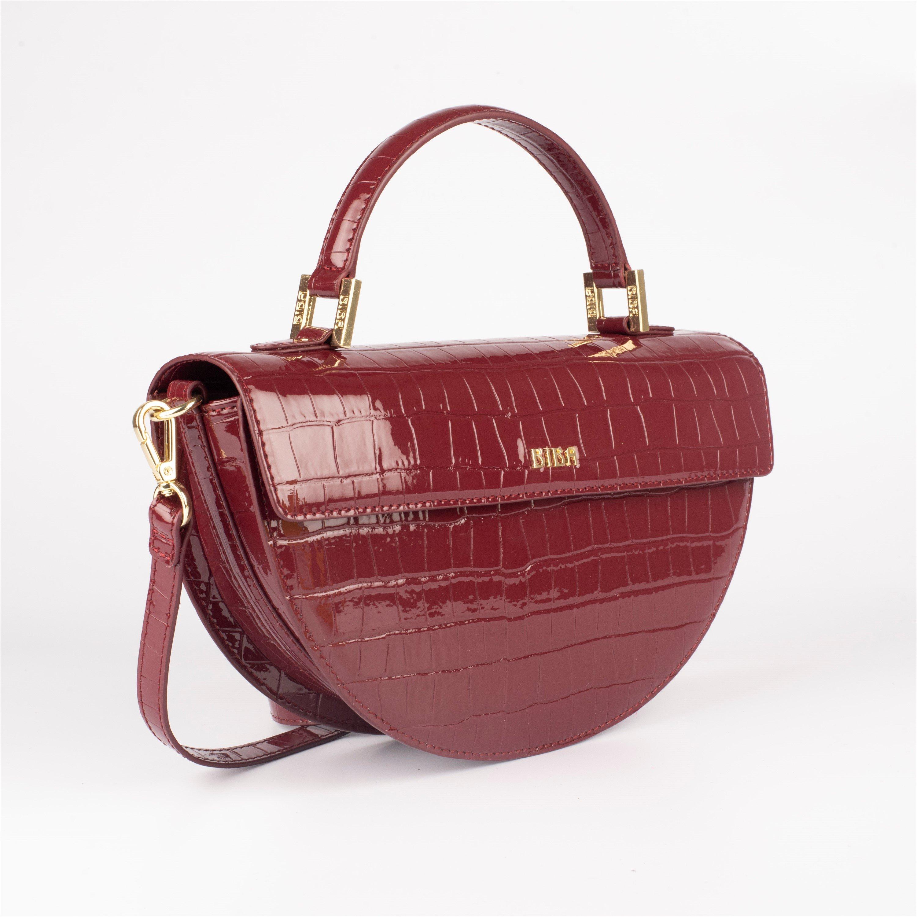 Biba Patent Croc Crossbody Bag