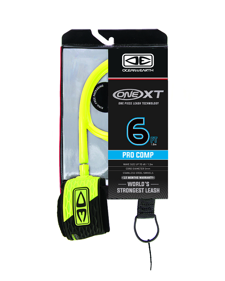 Ocean and earth Leash pro comp 6'0'' - One XT Yellow