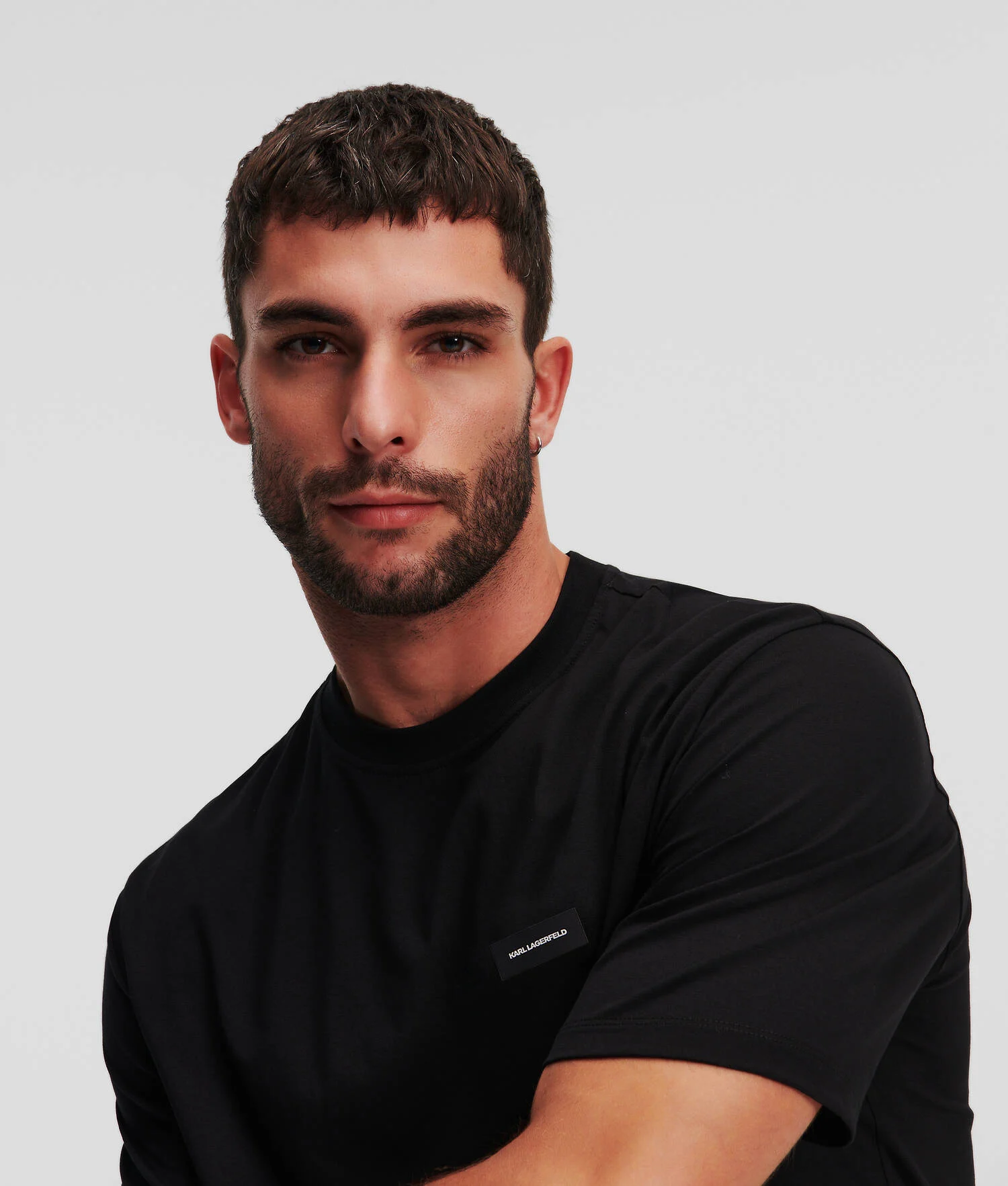 T-SHIRT LOUNGEWEAR AVEC LOGO KARL - Noir