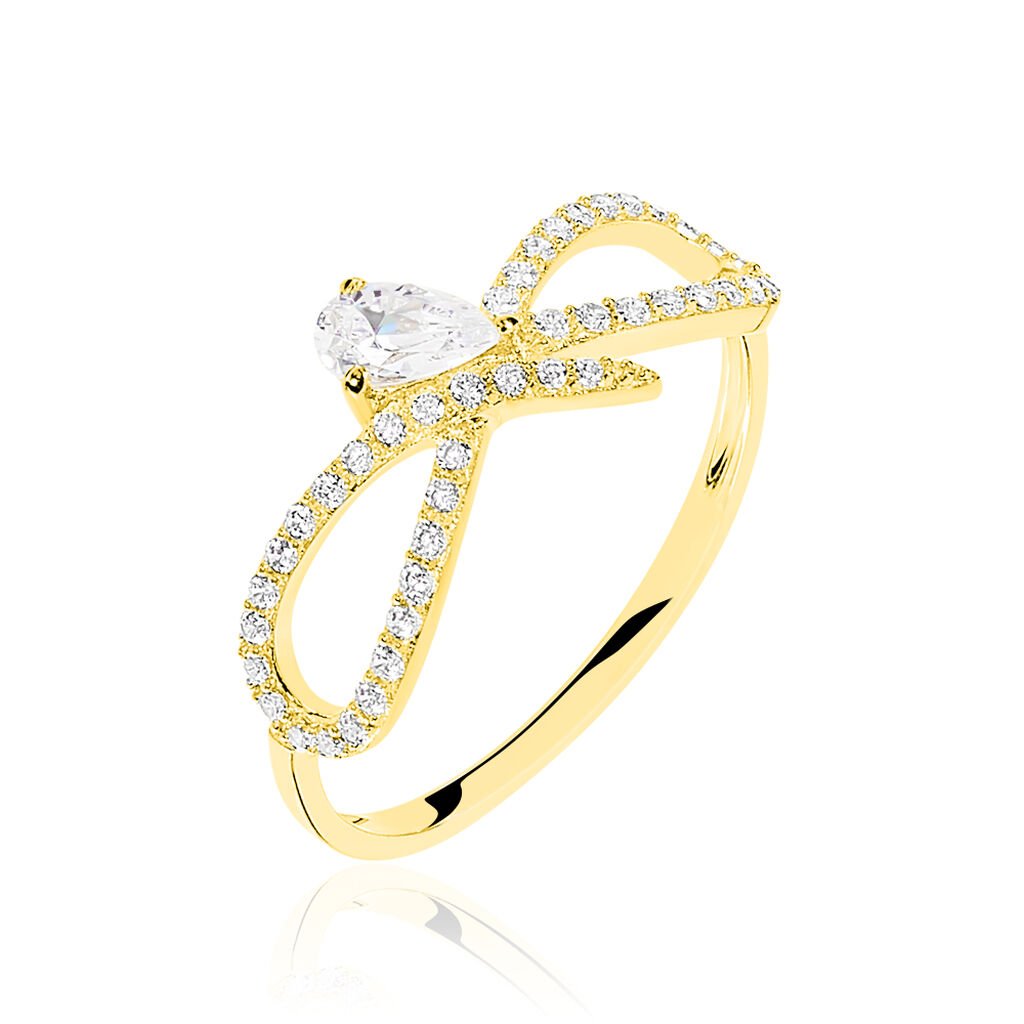Bague Myrtle Or Jaune Oxyde De Zirconium