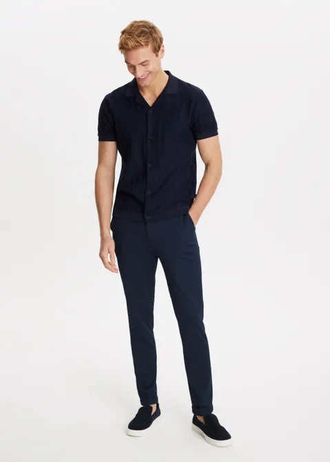 Vest met verticale strepen blauw (BLW.D)