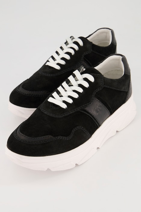 Leder-Sneaker, Chunky-Sohle, Wechselfußbett, Weite H