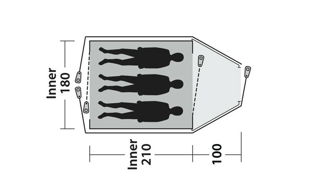 Outwell Cloud 3 Kuppelzelt für 3 Personen