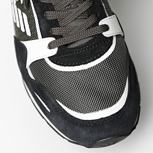 Baskets X4X537-XM678 Navy Off White Green Plaster