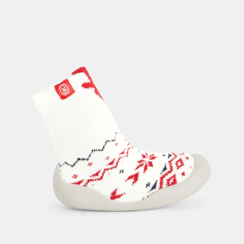 Chausson chaussette élan blanches bébé garçon