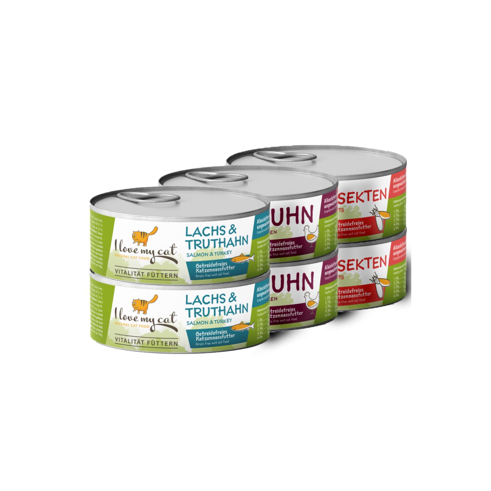 I love my cat Starter-Paket mit Katzenfutter Nass - Huhn