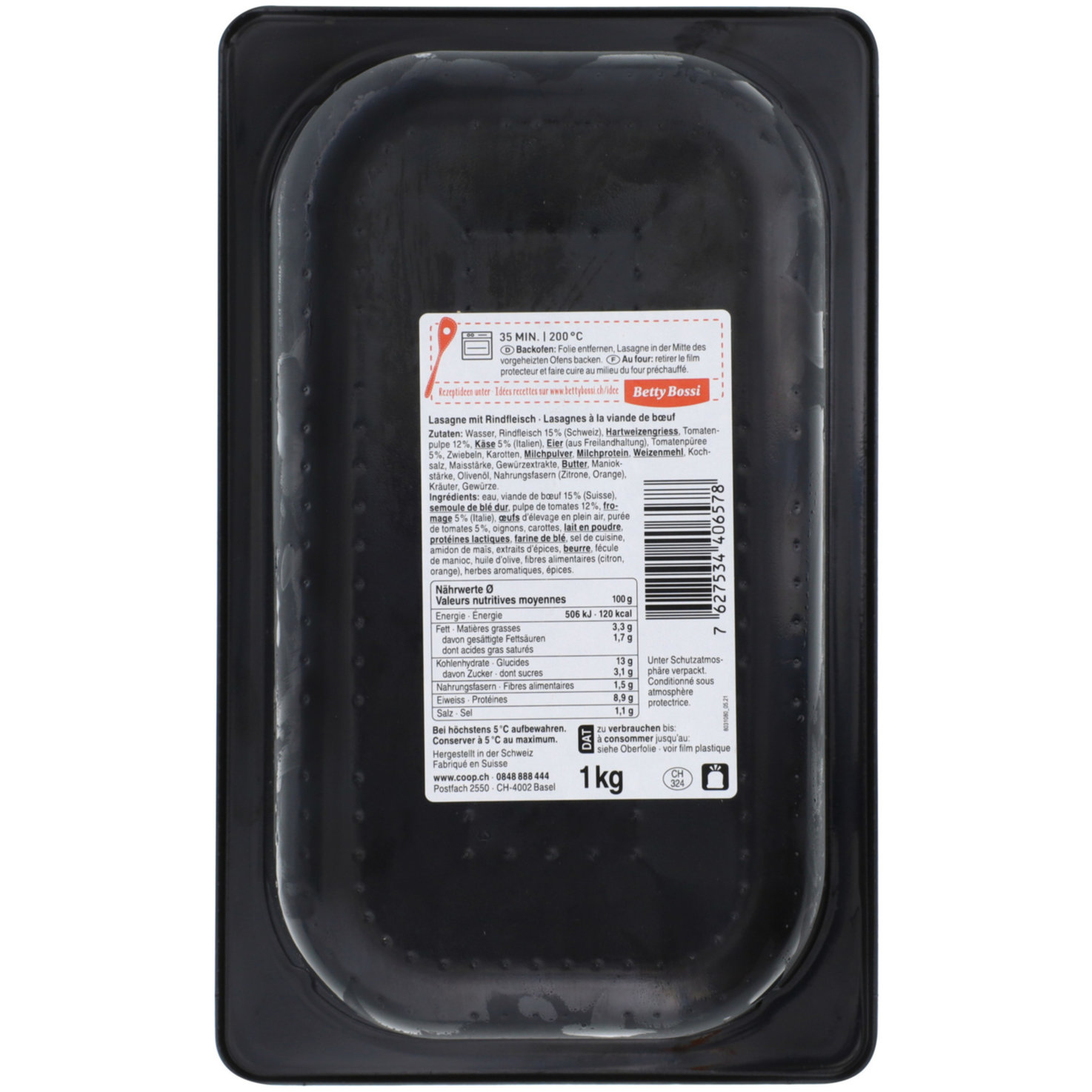 Betty Bossi Lasagne Bolognese Rind