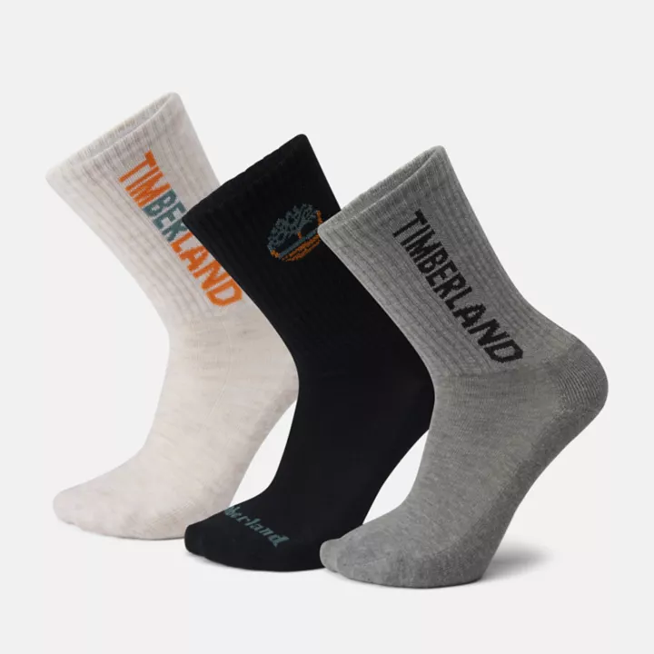 Lot de 3 paires de chaussettes de sport unisexes en multicolore