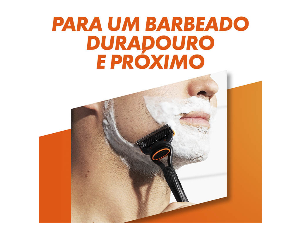MÁQUINA DE BARBEAR COM 1 RECARGAS DE LÂMINAS FUSION5 GILLETTE