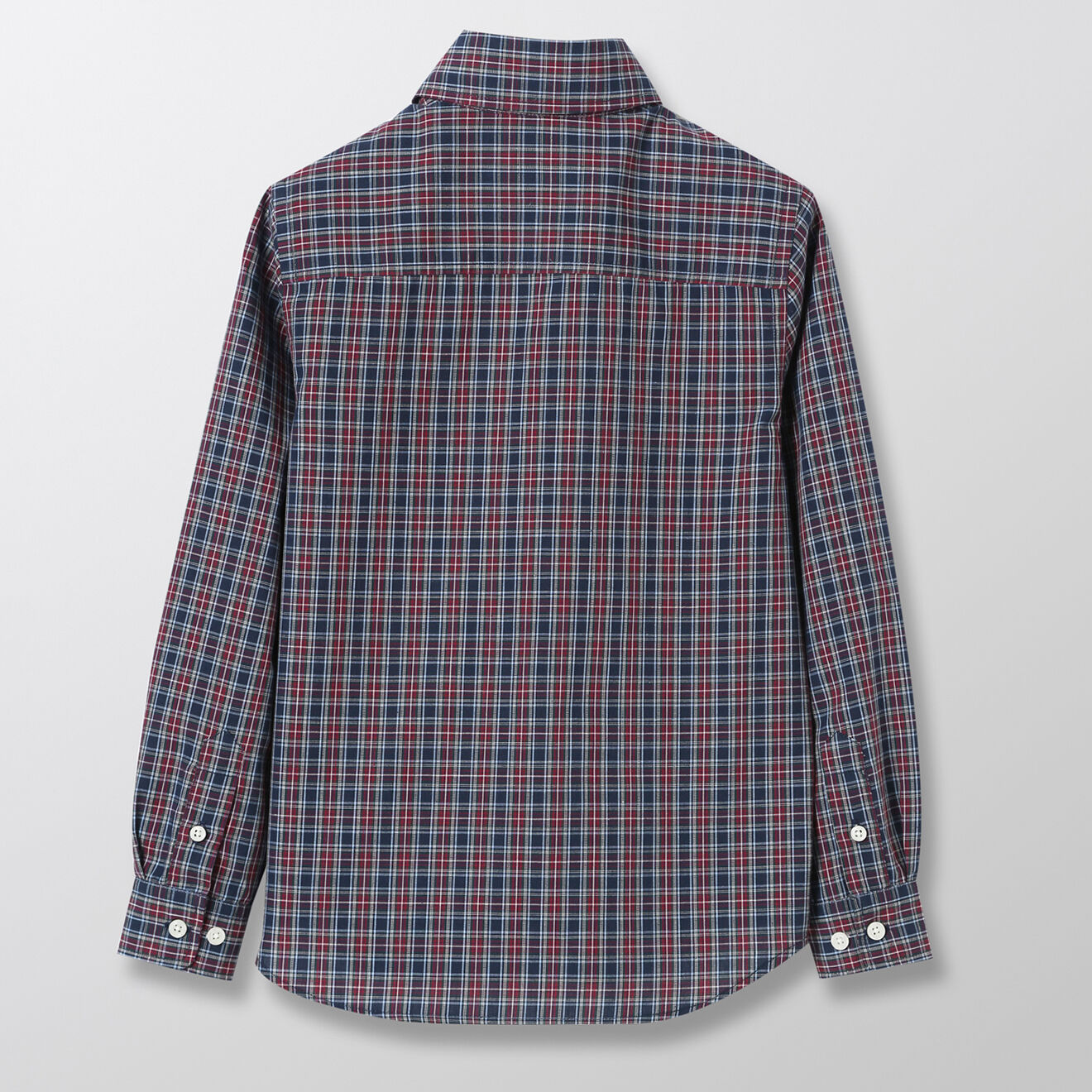 Cyrillus Chemise en Popeline de Coton à carreaux bleu/rouge