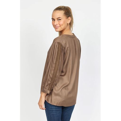 2-Biz Tallan Bluse, Choko, XL