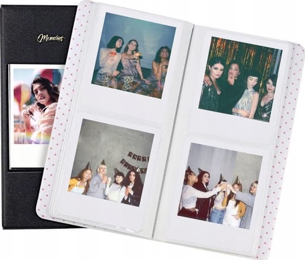 Polaroid-album for 64 Polaroid-bilder / minner Svart