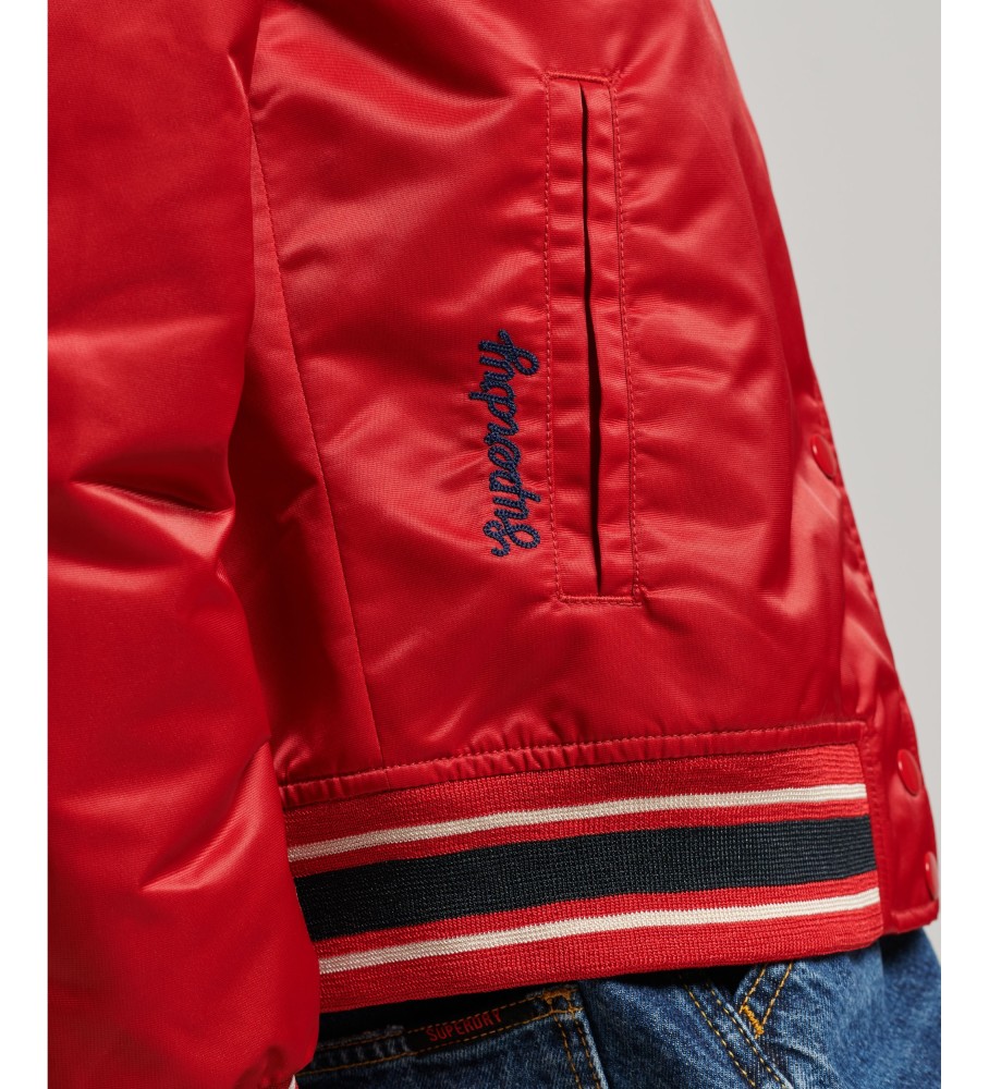 Jaqueta Varsity Superdry Vintage T-Birds na cor vermelha