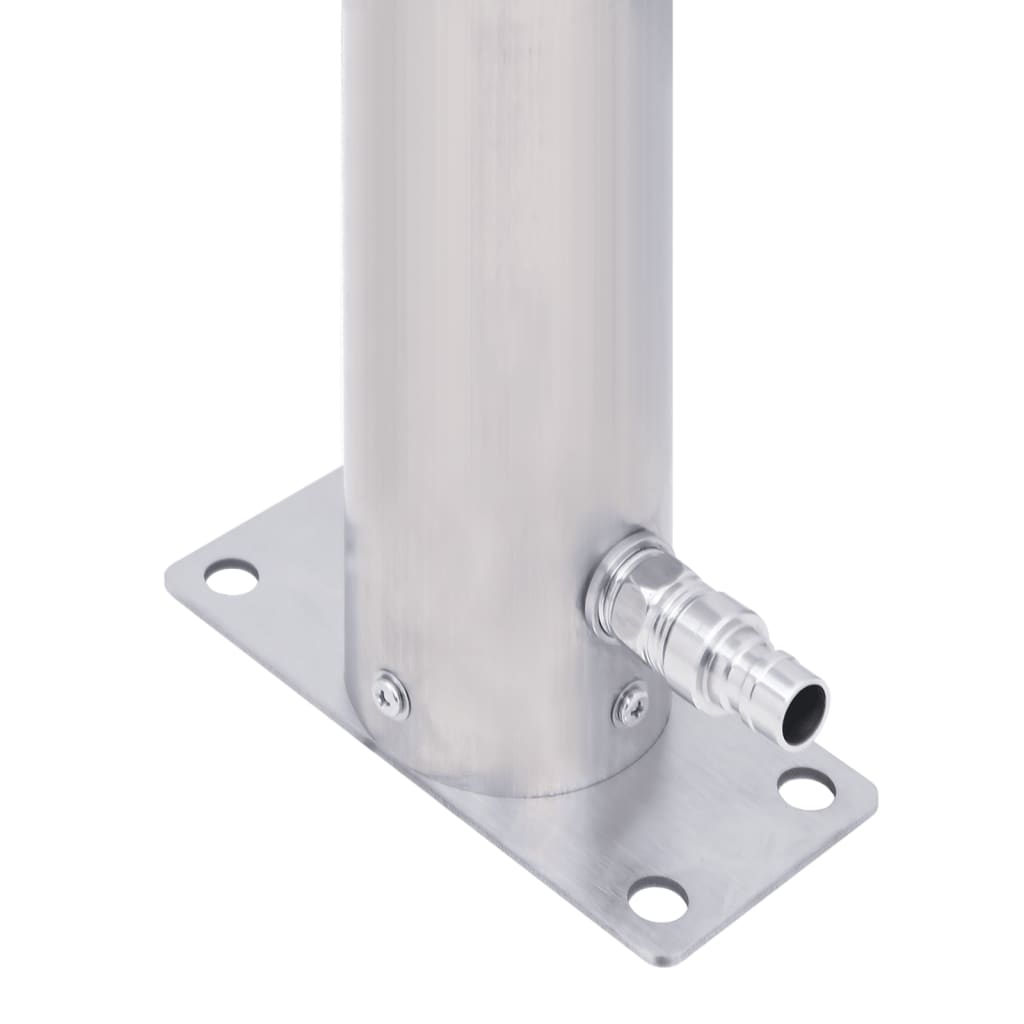 Colonne à eau de jardin 80 cm acier inoxydable rond