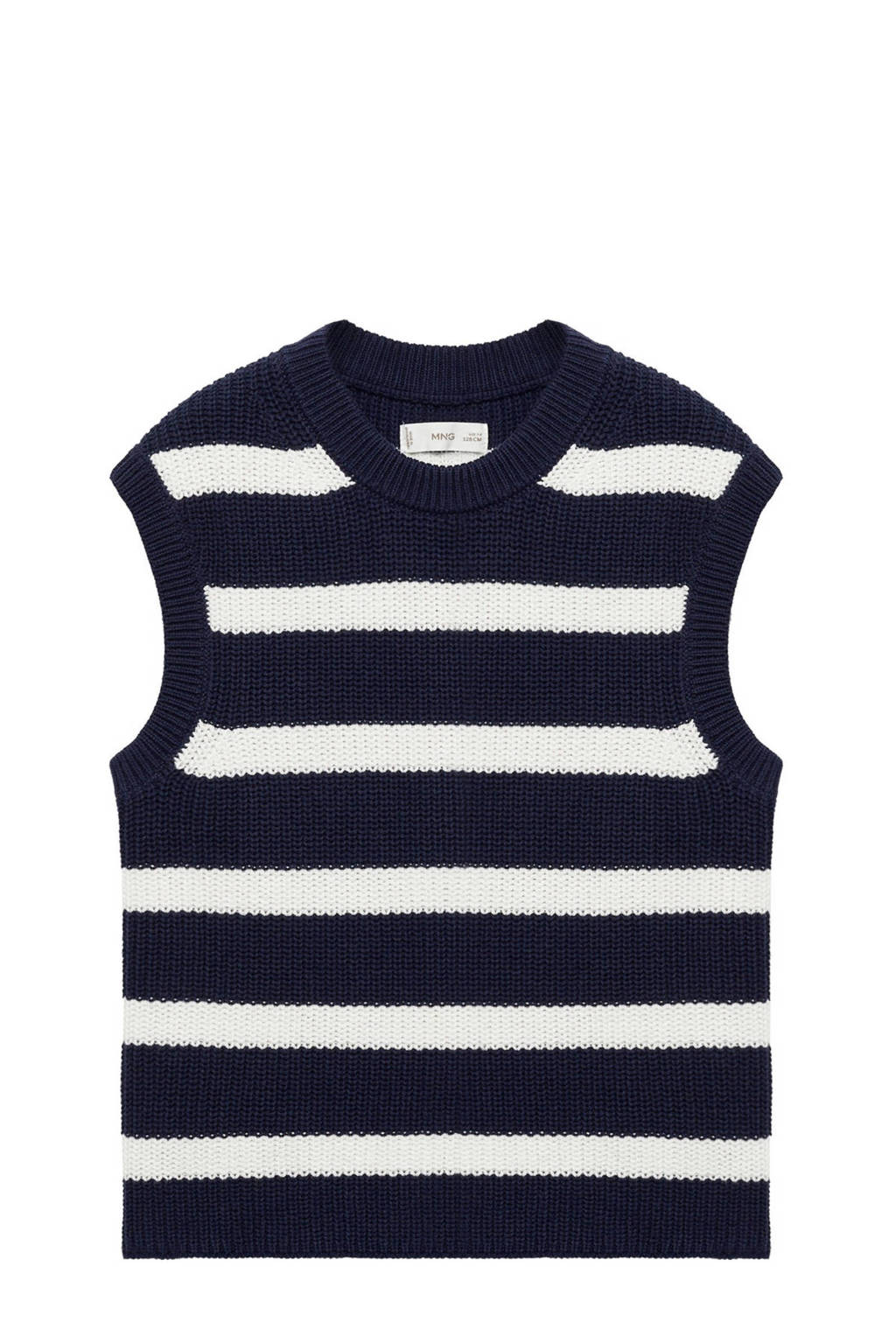 Mango Kids gestreeptetop donkerblauw/wit