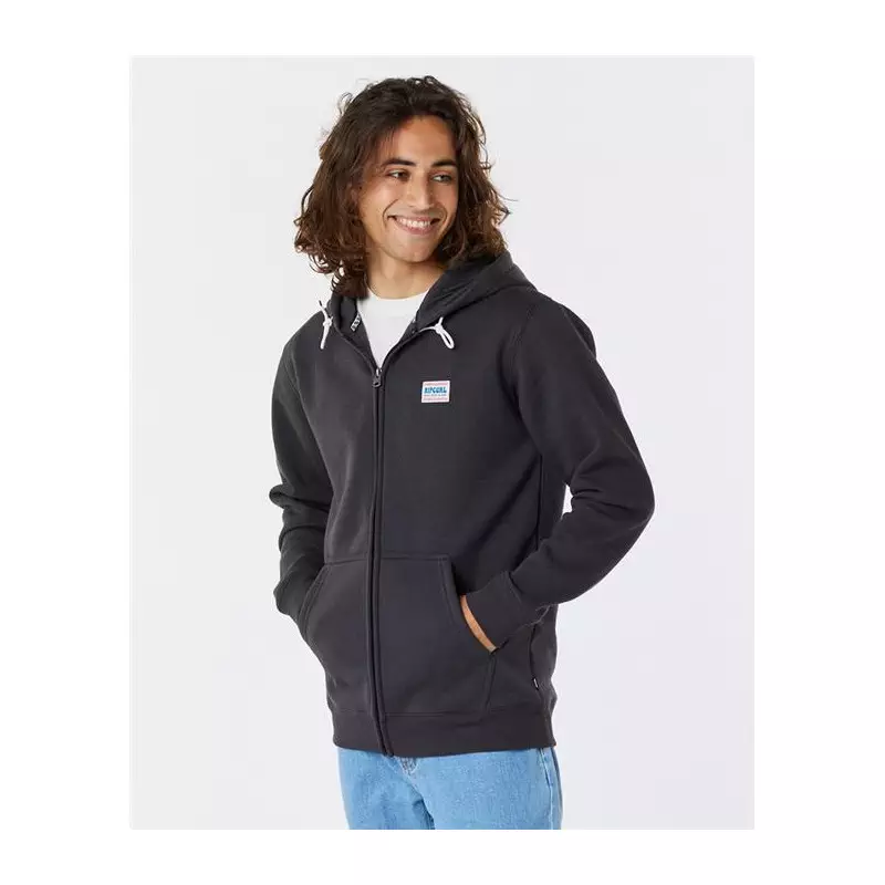 Sweat RIPCURL Horizion Zip Thru Hood Washed Black 2XL