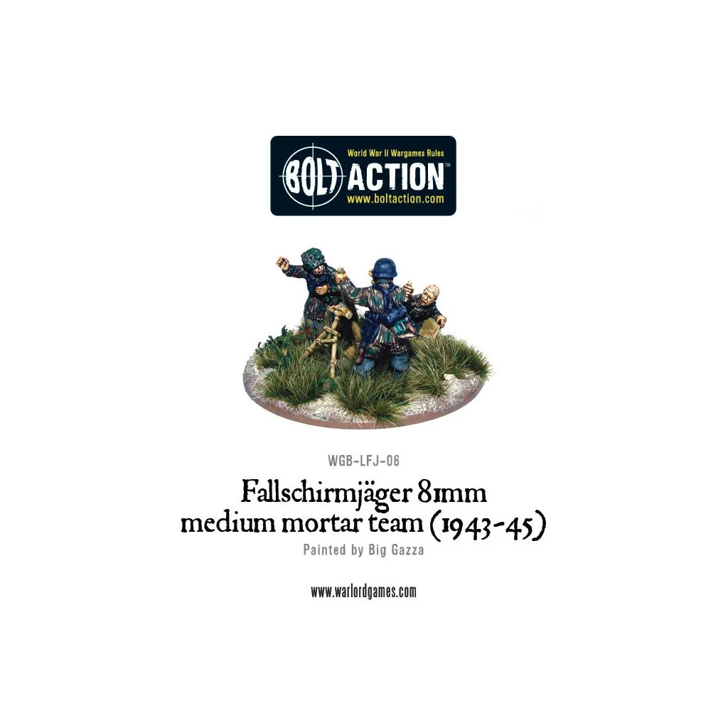 Bolt Action - German - Fallschirmjager 81mm Medium Mortar Team (1943-45)