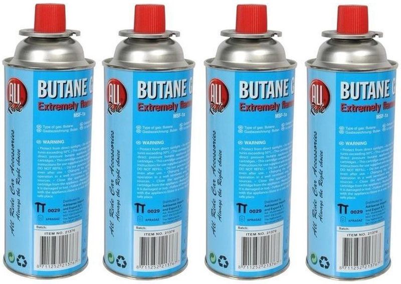 All Ride - Butaangasbus - 4x 227 Gram - Geschikt Voor Kooktoestel