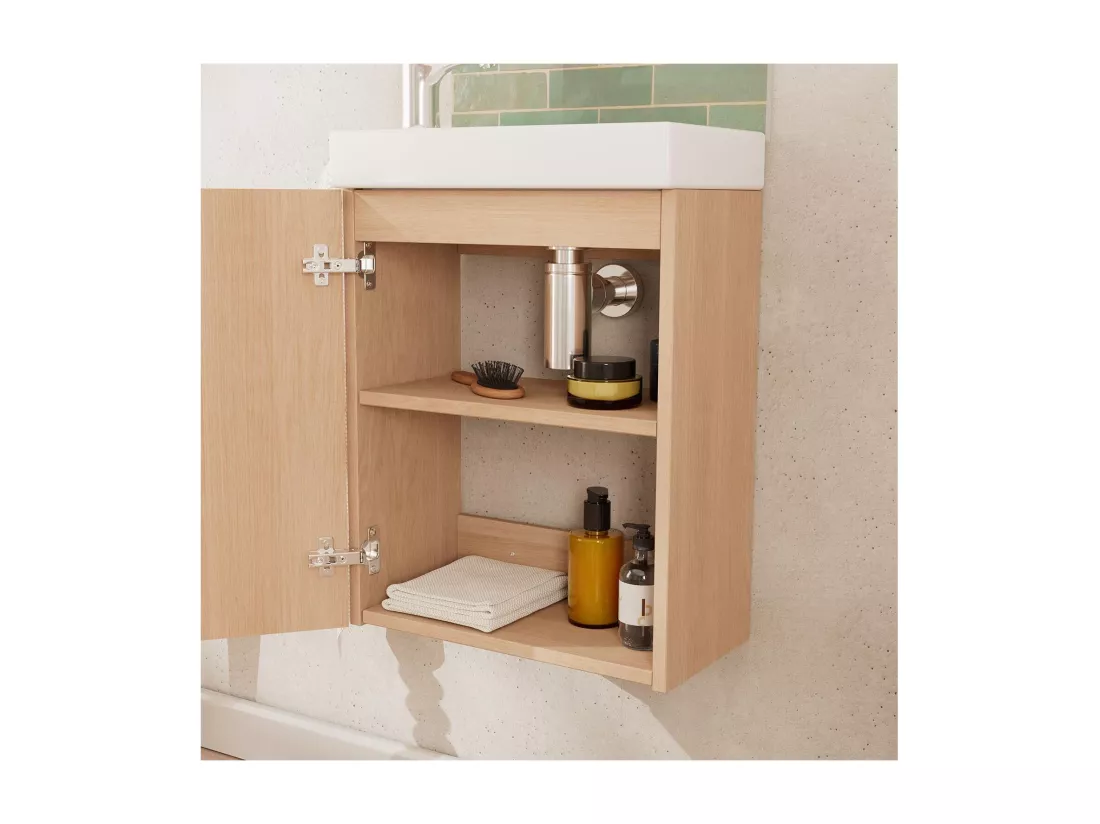Ensemble meuble lave-mains FRAME + robinet TAP + miroir PEPPER