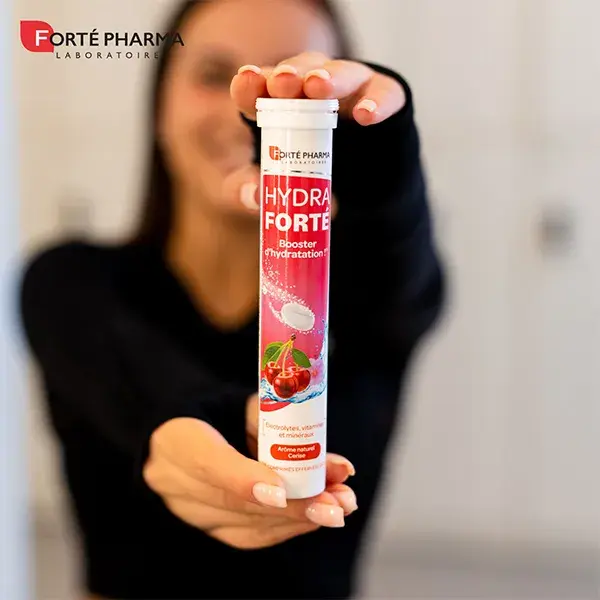 Forté Pharma HydraForté Hidratação Cereja Eletrólitos Vitaminas Minerais 24 comprimidos