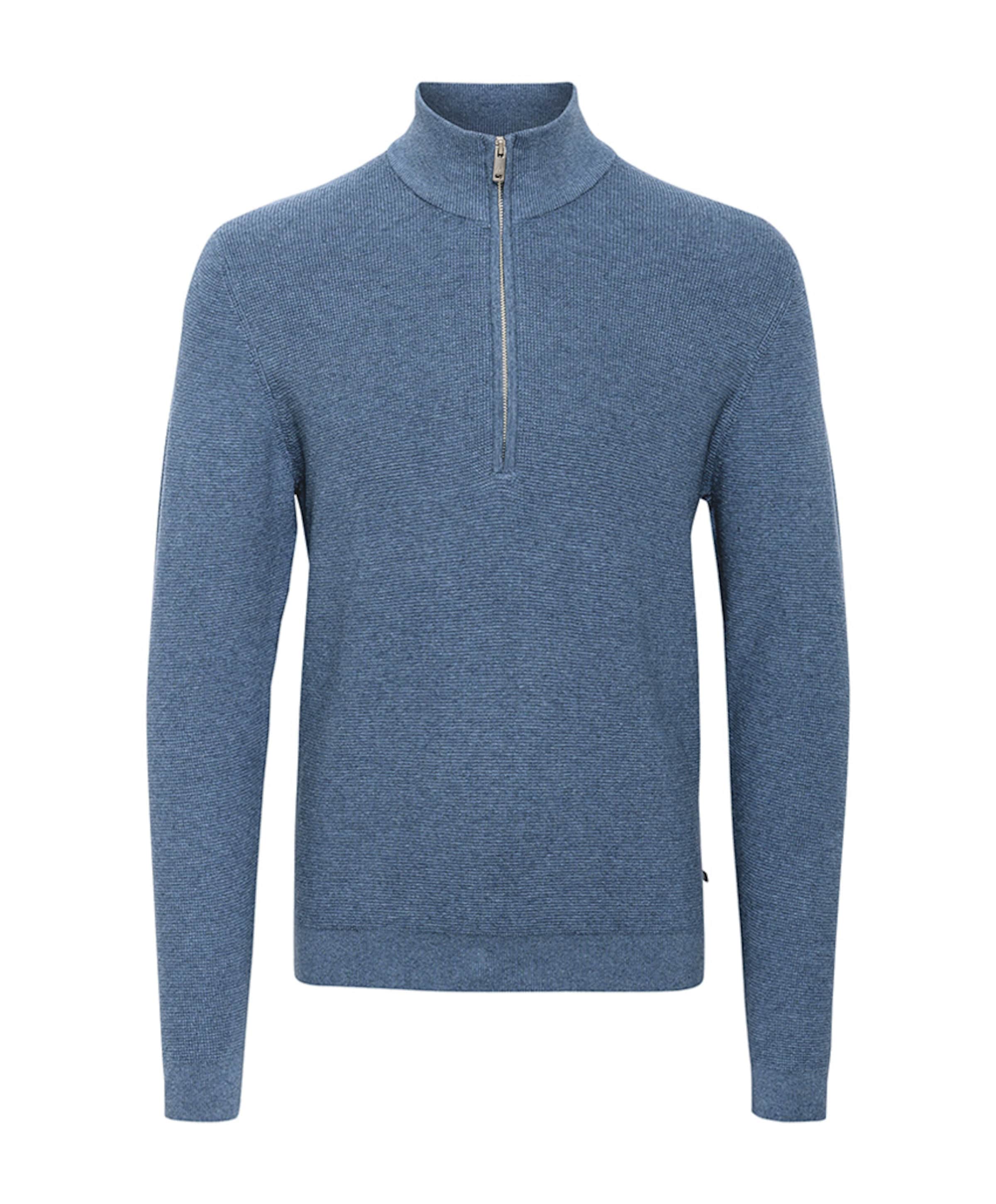 Matinique Heren trui met rits blauw