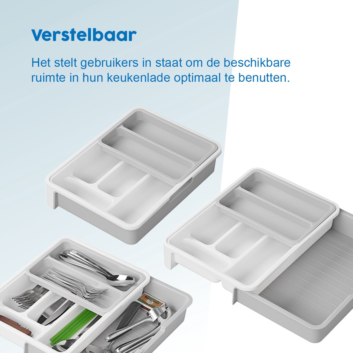 ProPlus verstelbare bestekbak - 40 x 31,5 x 6 cm