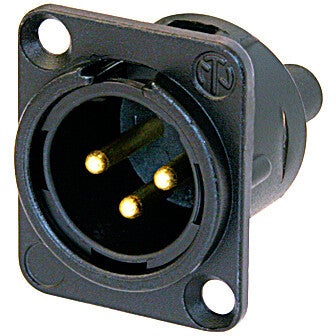 Neutrik NC3MD-S-1-B XLR chassisdeel 3p zwart male