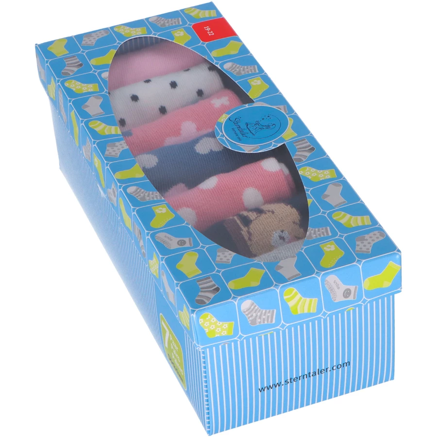 Sterntaler Söckchen Punkte, 7er-Box rosa