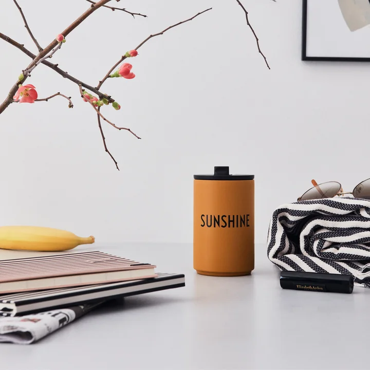 Design Letters - Thermo Cup 0.35 l, Life Is A Journey Take Me Along / moosgrün