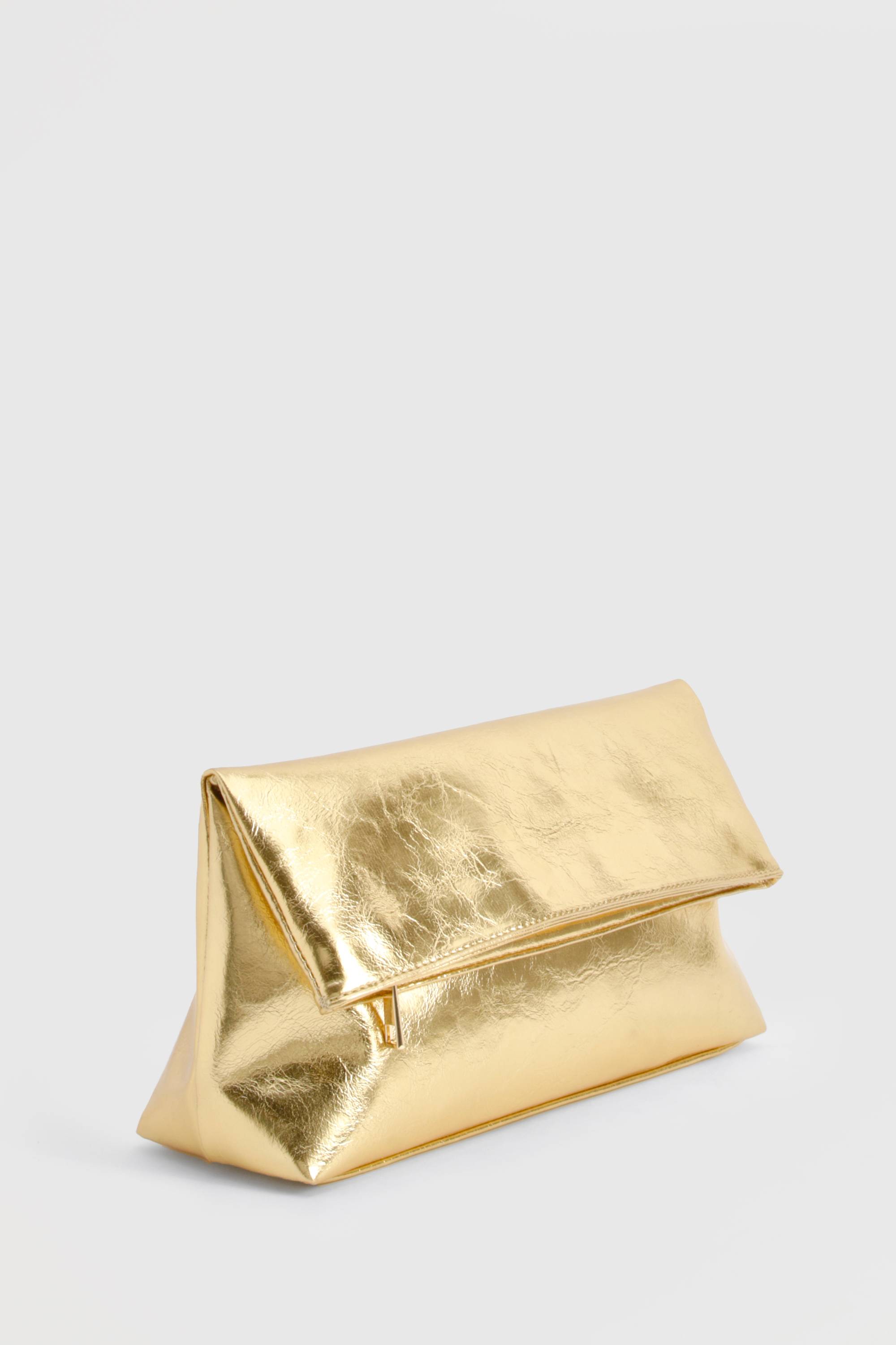 boohoo Grande Pochette Métallique à Rabat