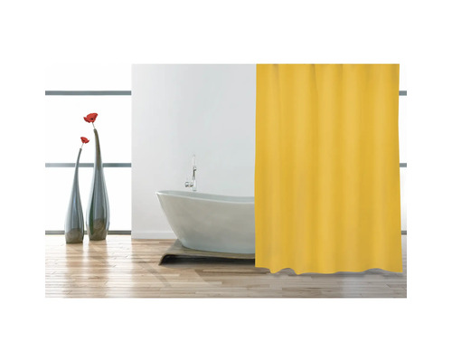 MSV Textil douchegordijn 180 x 200 cm saffraan 149291