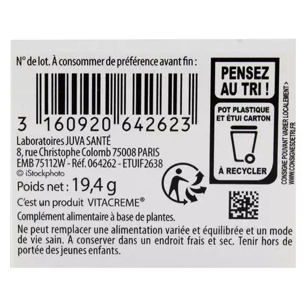 Juvamine Radiant Complexion Borragem Prímula 30 cápsulas
