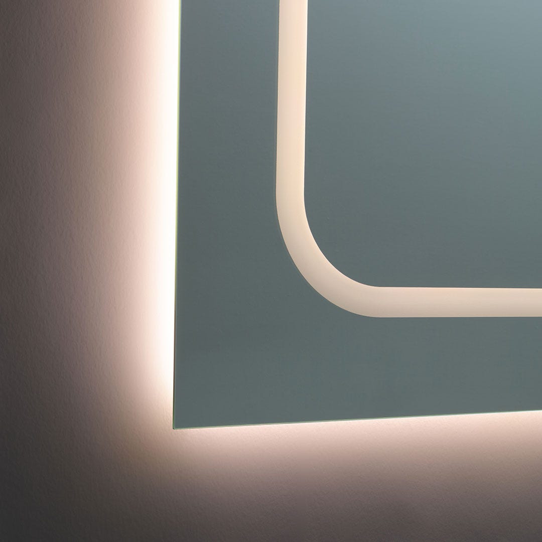 Rechthoekige badkamerspiegel 180x80 met ledverlichting