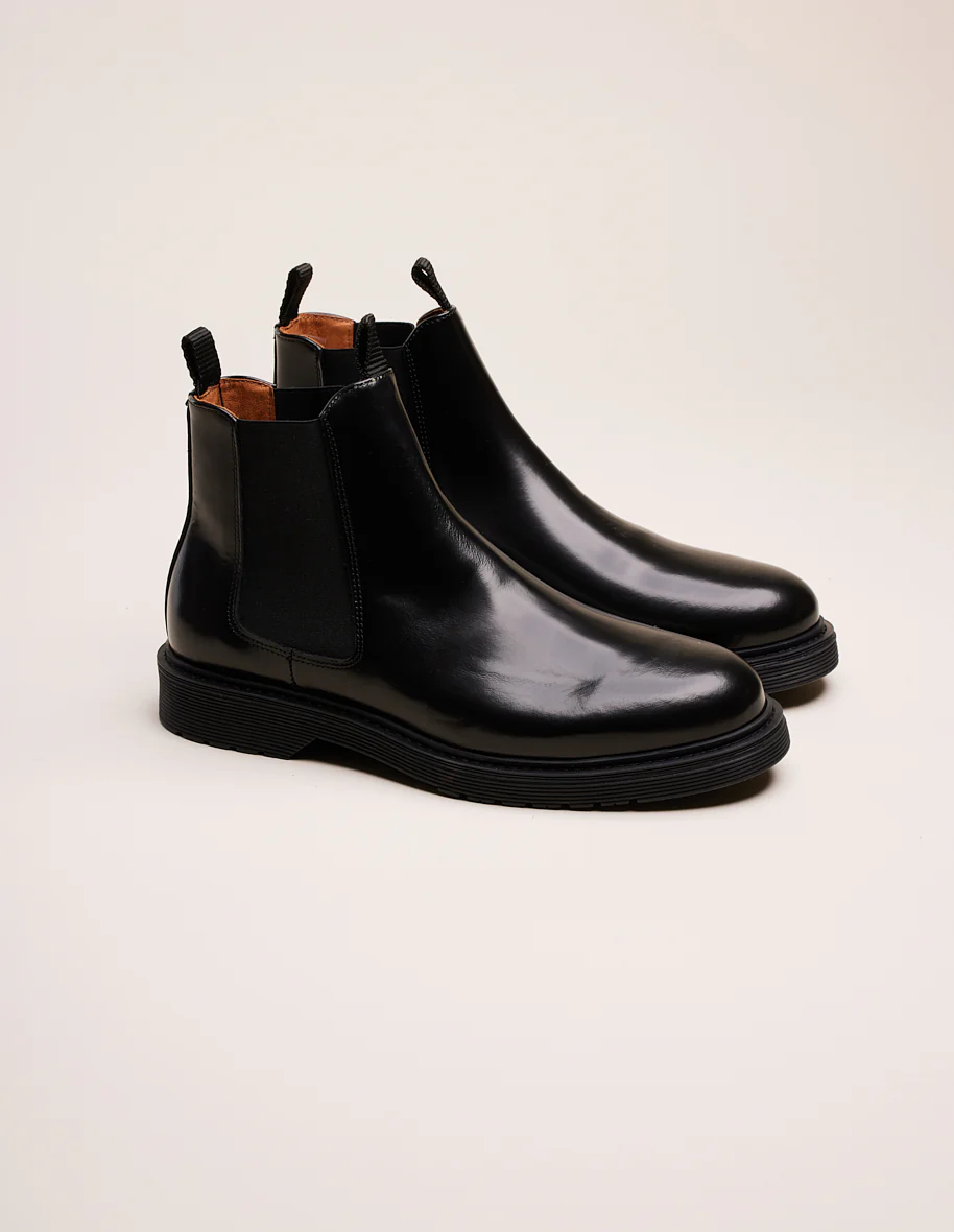 Bottines Axel - Cuir box noir
