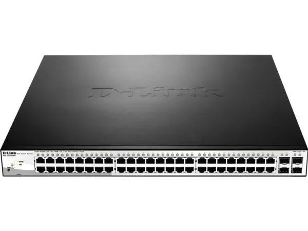 D-Link Web Smart DGS-1210-52MP - Switch - Administreret - 8 x 10/100/1000 (PoE )   40 x 10/100/1000 (PoE)   4 x SFP - desktop, monterbar på stativ - PoE  (370 W)
