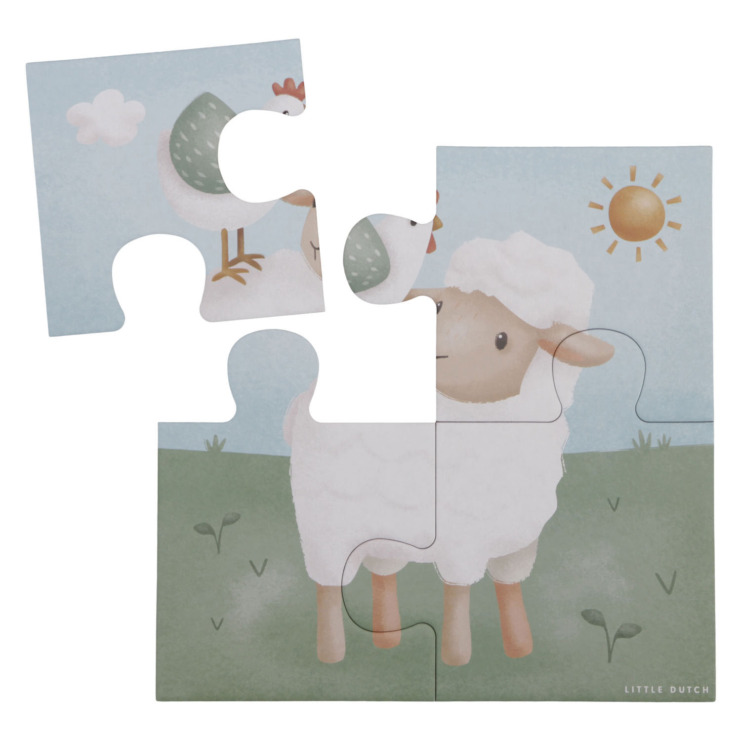 Little Dutch Legpuzzel 4in1 Little Farm FSC