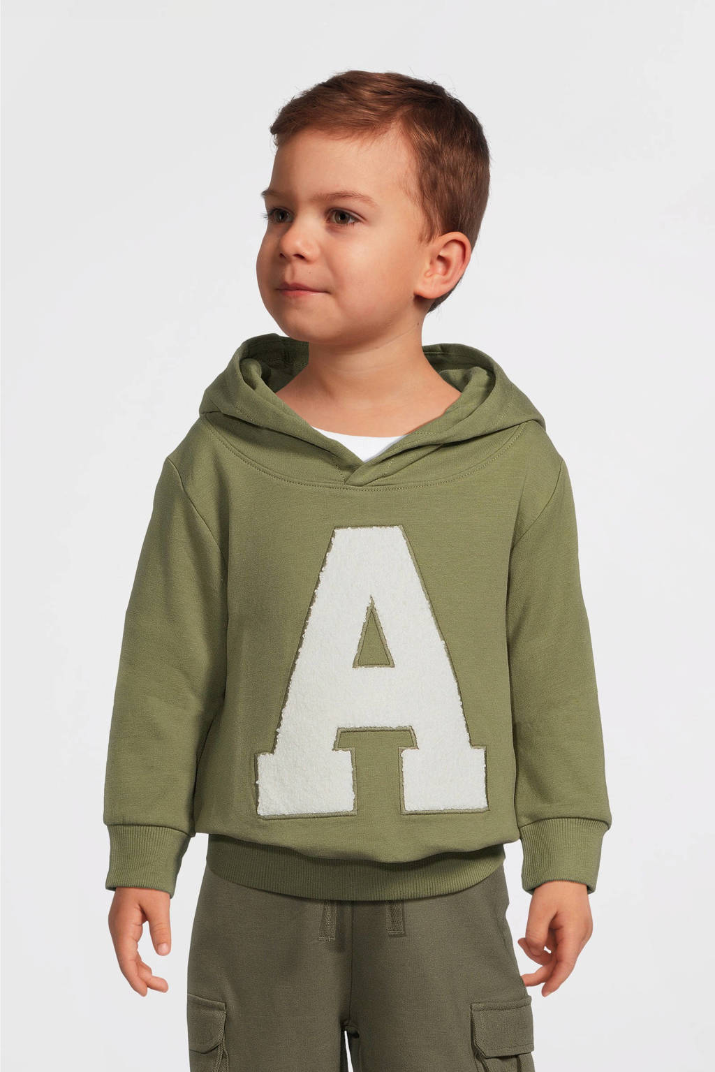 NAME IT hoodie NMMPOALHAN met printopdruk groen