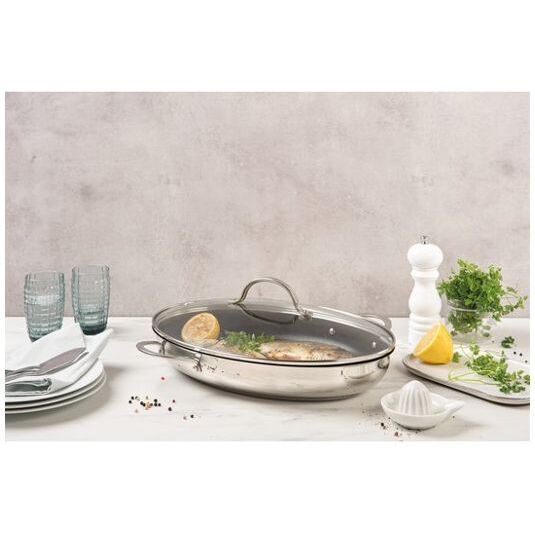 Couvercle ovale pour poêle à poisson