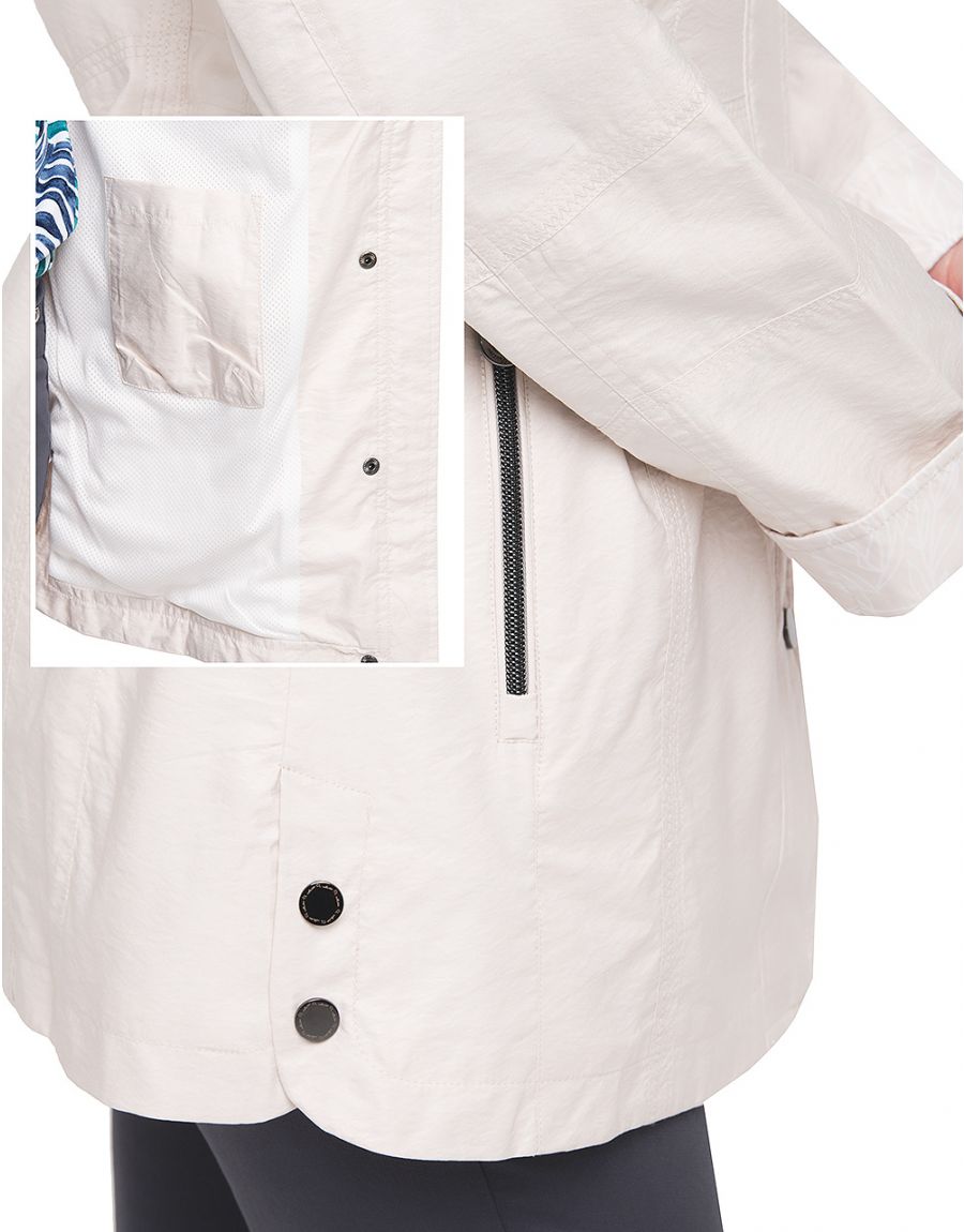 Parka longue beige
