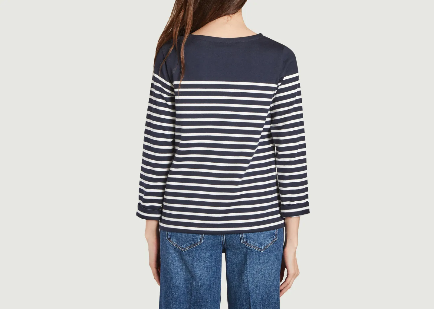 T-shirt marinière manches longues en coton Petit Bateau