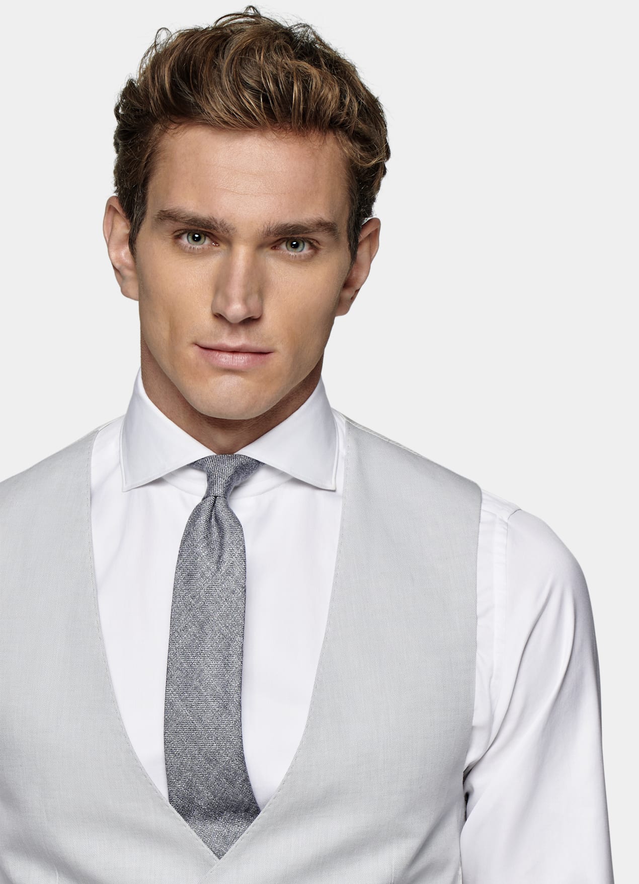 Gilet de costume gris clair