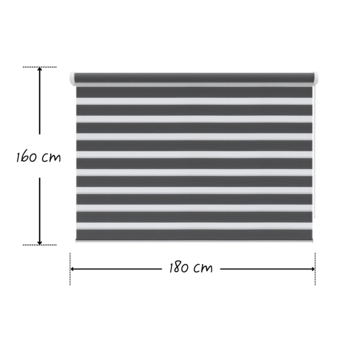 KARWEI duo rolgordijn lichtdoorlatend antraciet (kleurnr. 4502) 180x160 cm (bxh)