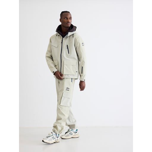 Woodbird Mizo Elka Shell Jakke, Stone, XL