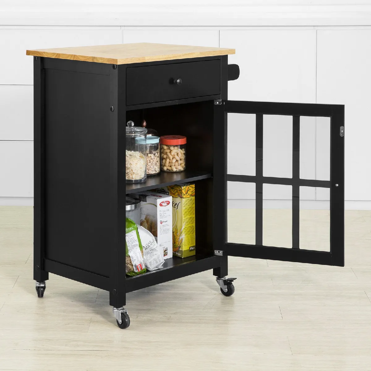 SoBuy FKW98-SCH Desserte de cuisine - Noir