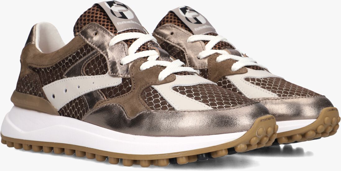 bronskleurig floris van bommel lage sneakers sfw-10153 noppi